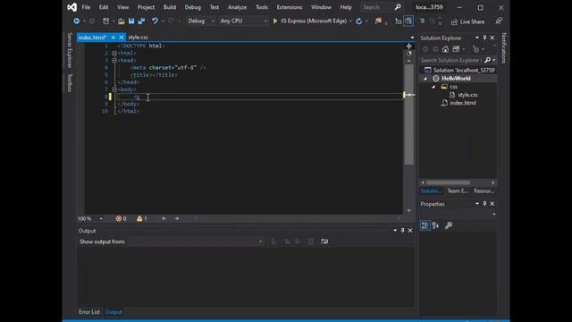 Visual Studio 2019 | Getting Started Web Design | HTML & CSS смотреть онлайн