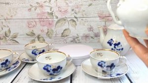 Барановский сервиз из 60-х годов СССР. Мои старенькие фиалки.