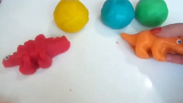 Поделки из пластилина Play Doh Лепим Динозавриков Развивающее видео смотреть онлайн