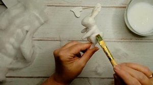 МК Зайчик из ваты на ёлочку / DIY Bunny from cotton wool on a Christmas tree