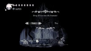 Dropping 16955 geo into the Pale King Fountain - Hollow Knight || Last soul vessel fragment locatio