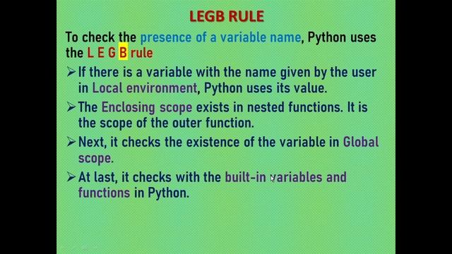 Functions in Python Class 12 Computer Science | Scope and LEGB Rule