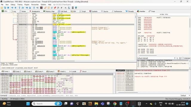 X64dbg : Cracking Serial Key