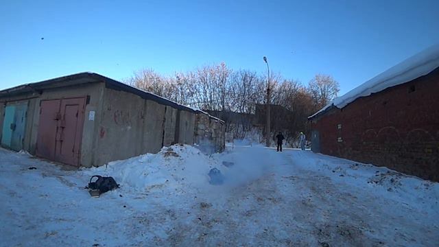Новый ракето-носитель ЗАПУСК!!!!! Петарда и ведро)))))