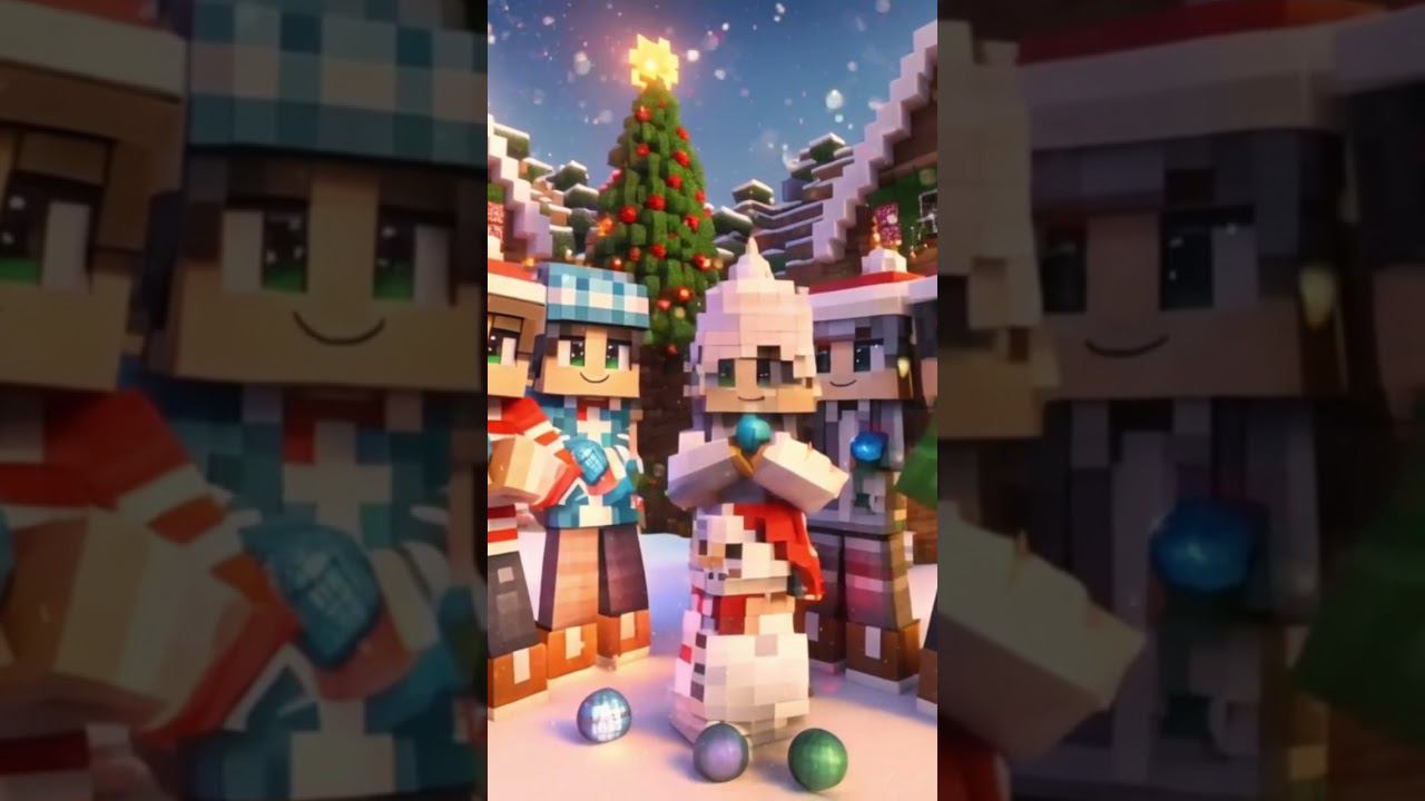 Новогодний майнкрафт глазами искусственного интеллекта #minecraft #майнкрафт смотреть онлайн