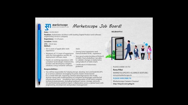 Job Vacancy | Kubernetes Architect смотреть онлайн