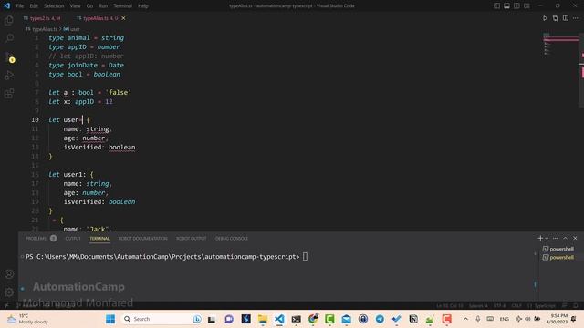Typescript Tutorial #7 – Type Aliases - آموزش تایپ اسکریپت – جلسه هفتم