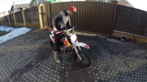 Pit bike KAYO140 - заводим на холодную