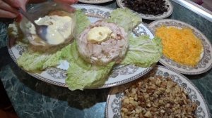 ВКУСНЫЙ НОВОГОДНИЙ САЛАТ «Сказка»  с курицей, шампиньонами и грецкими орехами!