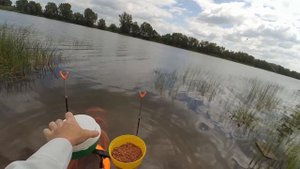 На рыбалке с сыном! Ловля плотвы маховой удочкой 17.07.2016г.