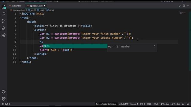 Operators in JavaScript | All JS Operators Theory and Practical
