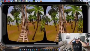 VRG PRO VS BOBO VR Z6 VS DESTEK V5 Testando no jogo VR ROLLER COASTER APPLE 11