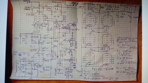 Схема передатчика   с  супер модуляцией и прицепом на ГУ 50.  С пояснениями.