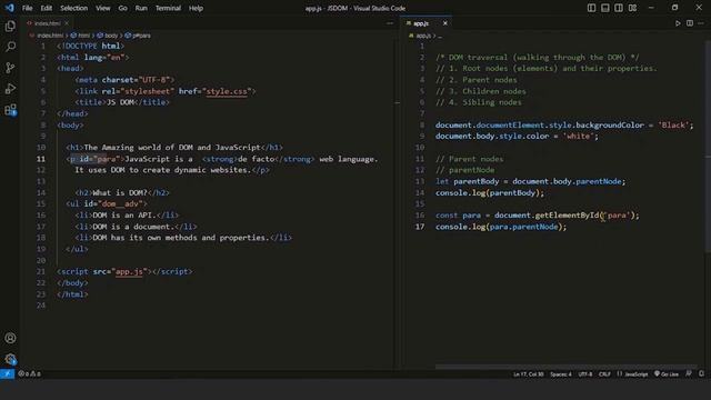 DOM traversal | DOM selection | Lecture 3 | JavaScript DOM