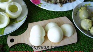 Яйца, фаршированные грибами, оригинальная закуска - просто и вкусно!