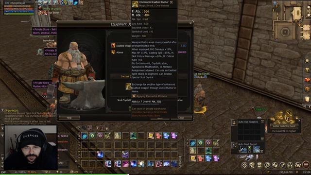 Lineage 2 - Como Fazer Upgrade na Arma Exalted ? ENCHANTED EXALTED WEAPON (Live Server Chronos NA) смотреть онлайн