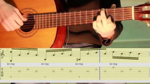 'Les Parapluies de Cherbourg' theme. Notes. мелодия из к/ф Шербурские зонтики.ноты.табы.