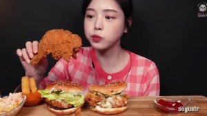 chicken and burger mukbang asmr compilation 🍗🍔