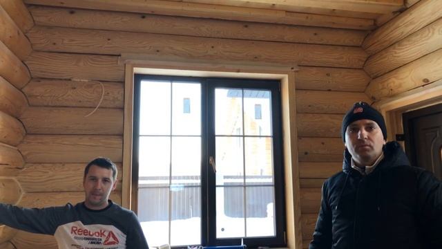 Теплый шов для сруба - технология нанесения на оцилиндрованном бревне или брусе.  Мастер-класс