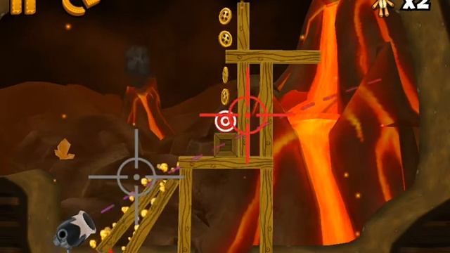 Ragdoll Blaster 3 Magma Basin 4-12 Burning Dude 3 Stars Tutorial Walkthrough смотреть онлайн