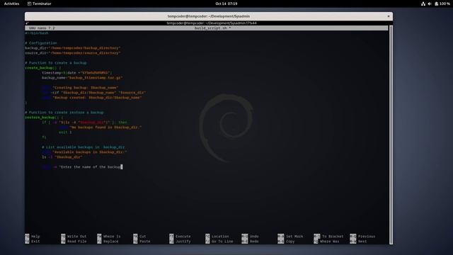 Bash script Automate the process of backing up and restoring data or system configurations смотреть онлайн
