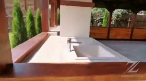 Мангальная зона из керамогранита