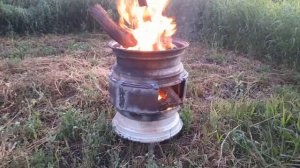 #204 печь для казана из дисков