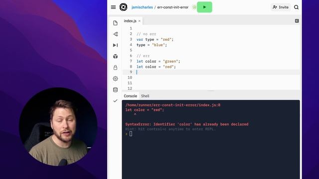 How to fix "Uncaught SyntaxError: Identifier "x" has already been declared" - Ep 11 смотреть онлайн