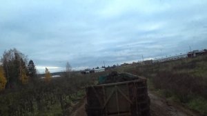 КИРОВЕЦ К-525 и МТЗ-82. Осенние будни трактористов.