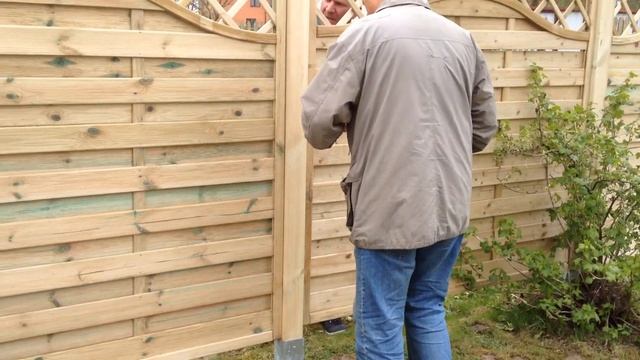 Выравнивание декоративного деревянного забора смотреть онлайн