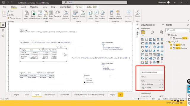 Rankx TopN  Dynamic TopN  functions in DAX