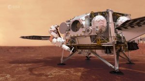 Манипулятор миссии Mars Sample Return в действии.