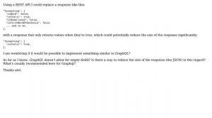 Optimize GraphQL Response by Dropping False Fields possible?