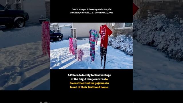 Colorado family freezes Christmas pajamas amid frigid temps