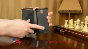 Фирменный оригинальный умный чехол Dot View flip case для HTC Desire 820 dual sim черный