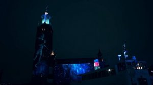 Stadshuset i Stockholm / City Hall in Stockholm / Городская ратуша в Стокгольме. Nobel week lights.