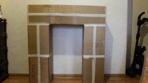 Как сделать новогодний камин из картона