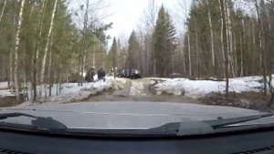 Съезд с асфальта