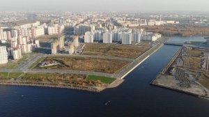 ПОЛЕТ НАД ГОРОДОМ САНКТ-ПЕТЕРБУРГ. новостройки юго-запада и Санкт-Петербурга