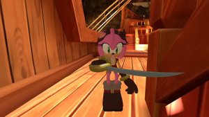 Movie Sonic Meets Black Rose In VR CHAT!!