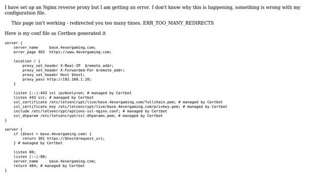 DevOps & SysAdmins: Nginx reverse proxy error - too many redirects смотреть онлайн