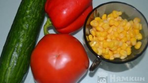 Салат с огурцом и болгарским перцем