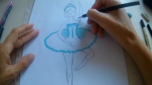 Как нарисовать балерину?//How to draw a ballerina?