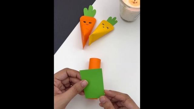 How To Make Easy Paper CARROT For Kids / Nursery Craft Ideas / Paper Craft Easy / KIDS crafts смотреть онлайн
