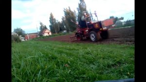 2018 год  Заборонка сидерата минитрактором из мотоблока Агат