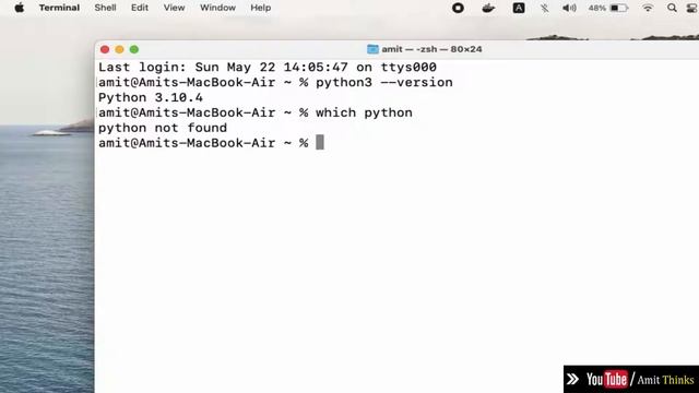 How to install Python latest version on MAC OS | Run first Program | Amit Thinks Python