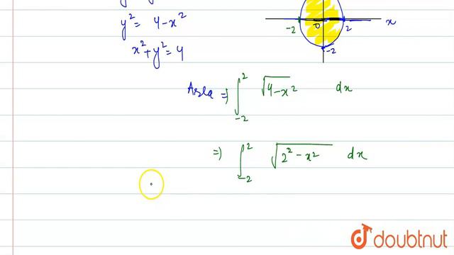 Sketch the region `{(x, 0):y=sqrt(4-x^(2))}` and X-axis. Find the area of the region using смотреть онлайн