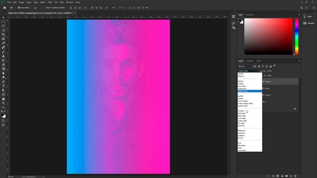 How to create Neon Light Effect in you Face or Portrait In Photoshop. iLLPhoCorPhics смотреть онлайн