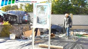 Краш тест противоударной или защитной пленки для пластиковых окон Safety Films 7mil 200mkm