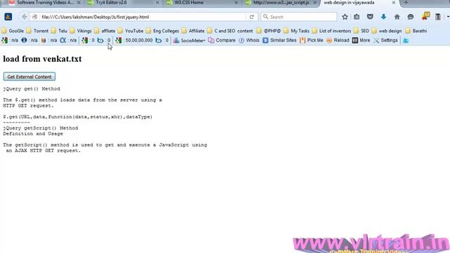 JQuery getScript Method in English-72-vlr training
